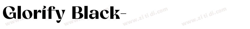 Glorify Black字体转换